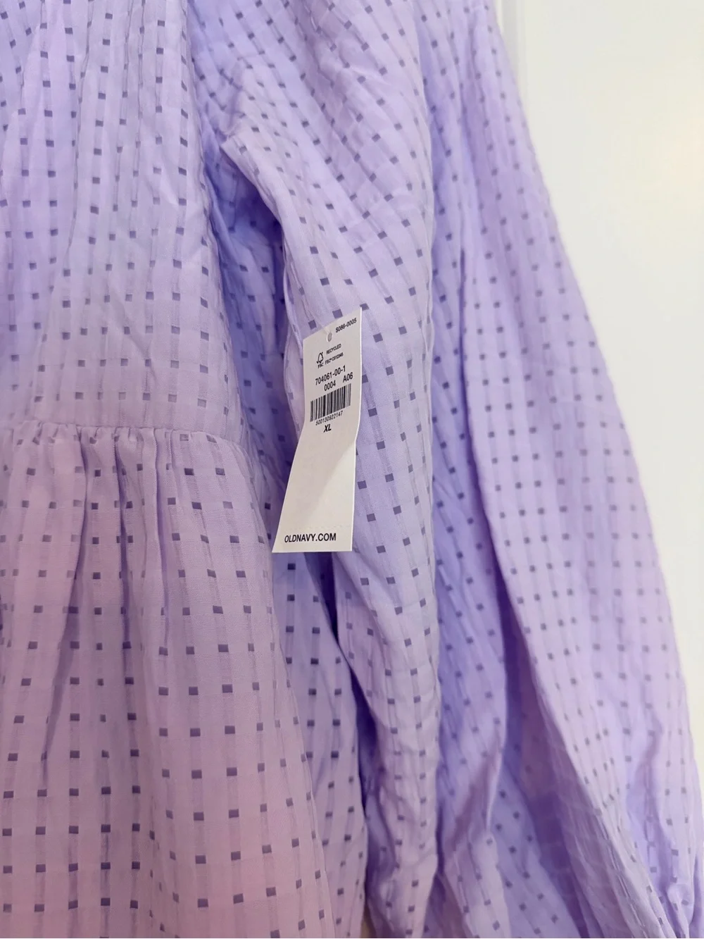 Old Navy Lilac Square-Neck Peasant Blouse